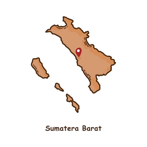 Premium Vector | Hand drawn map of sumatera barat province indonesia ...