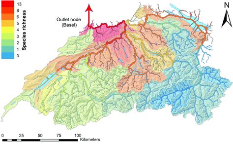 Amphipod species richness in the river Rhine drainage basin of ...