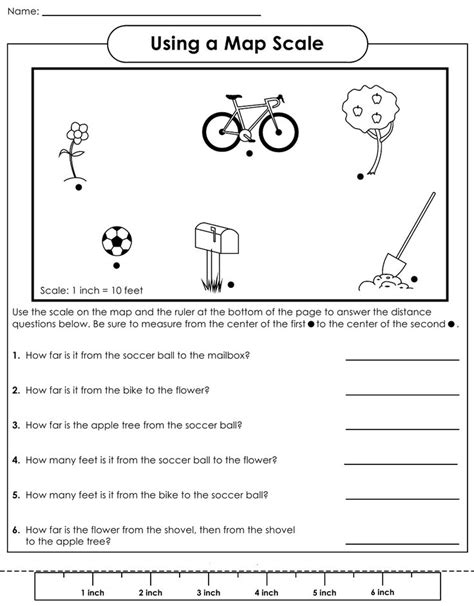 Map scale worksheet | Map skills worksheets, Geography worksheets, Map ...