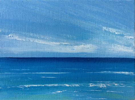 Calm Seas II. Original framed 6 x 8 oil painting on canvas panel ...