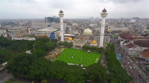 Aerial View of the Masjid Raya Bandung or Grand Mosque of Bandung in ...