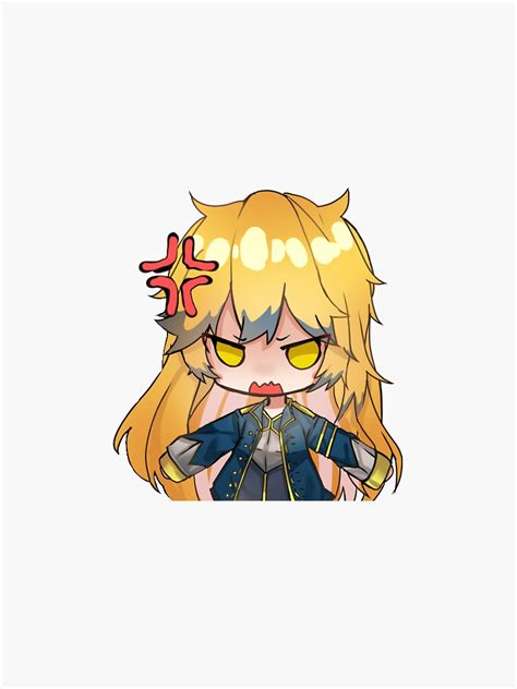 "Angry Cute Anime Cat Girl" Sticker for Sale by HuskyEmporium | Redbubble