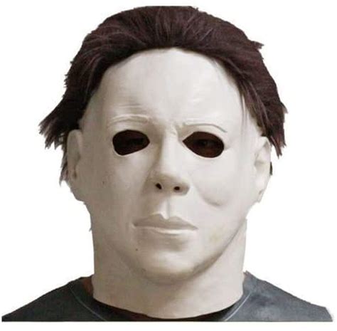 Michael Myers Horror Mask Full Head Deluxe Latex Rubber with Hair ...