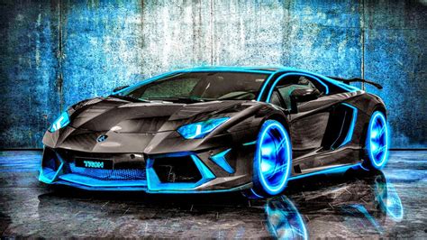 Neon Blue Lamborghini Aventador by ROGUE-RATTLESNAKE on DeviantArt