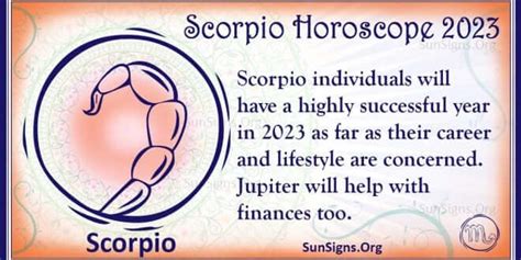 Scorpio Horoscope 2023 - Get Your Predictions Now! - SunSigns.Org