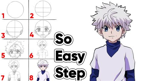 How To Draw Killua Zoldyck Hunter X Hunter How To Draw Killua | Porn ...