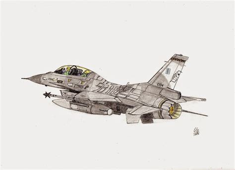 AIRCRAFT DRAWINGS: Lockheed Martin F-16D "Fighting Falcon" Block 50 ...