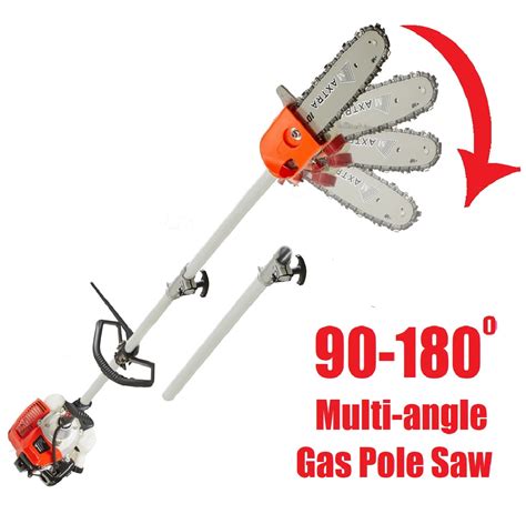 42.7cc Gas Pole Saw, 90-180 Degree Adjustable Head with 43-inch ...