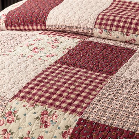 Red Stitching 3 Pieces Quilt Set with 2 Pillowcases – Wongs Bedding