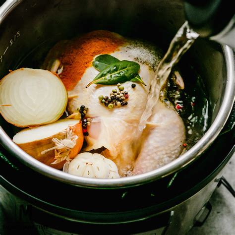 Quick Instant Pot Chicken Bone Broth - Munchkin Time