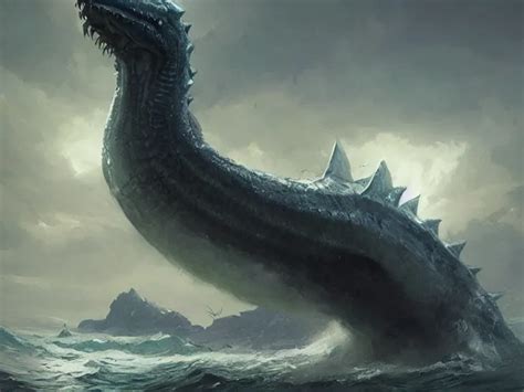 epic leviathan sea monster, concept art by Greg | Stable Diffusion