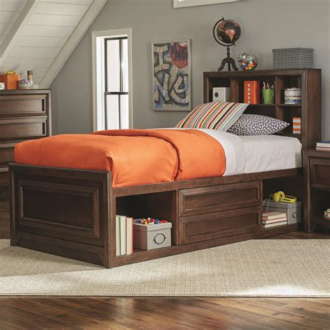 Greenough Twin Bed with Bookcase Storage 400820 - Silver State Furniture