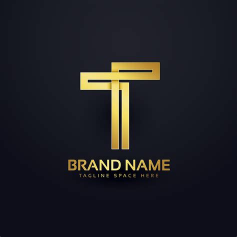 letter T logo concept design in premium golden style - Download Free ...