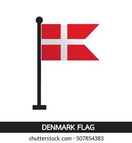 Denmark Flag Design Illustration Stock Vector (Royalty Free) 507854383 ...