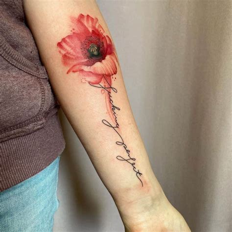 Poppy Flower Tattoo