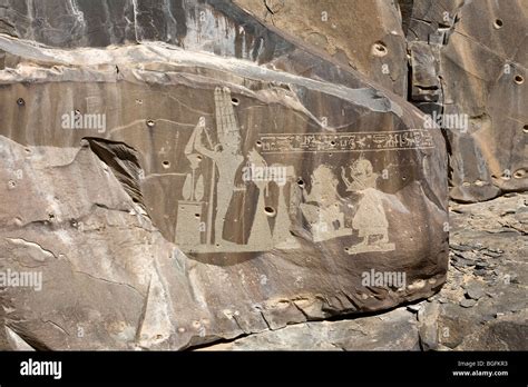 Inscription at Wadi Hammamat, Eastern Desert, Red Sea Hills, Egypt ...