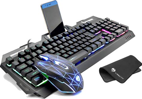 Gaming Keyboard and Mouse Combo Big Mouse Pad Aluminum Keyboard ...