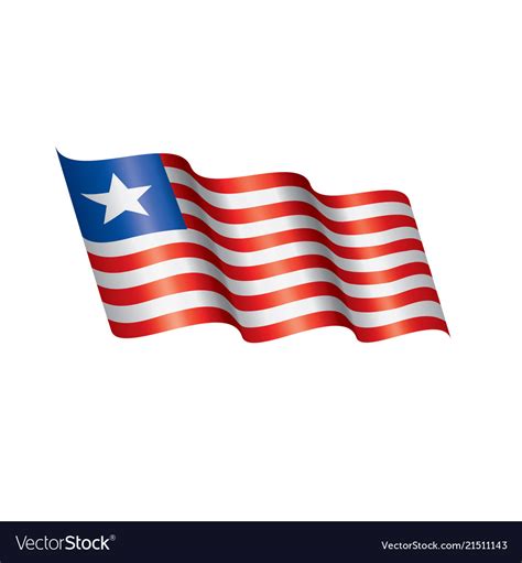 Liberia flag Royalty Free Vector Image - VectorStock