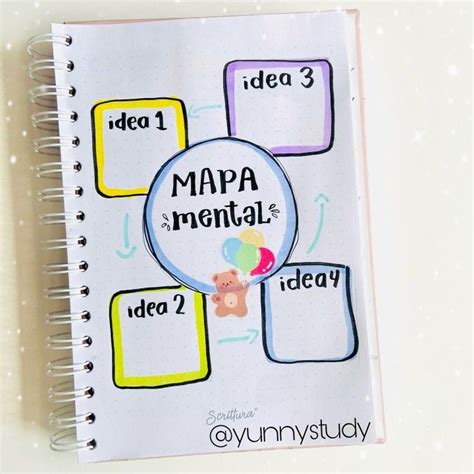 Libreta de Apuntes con Diseño de Mapa Mental