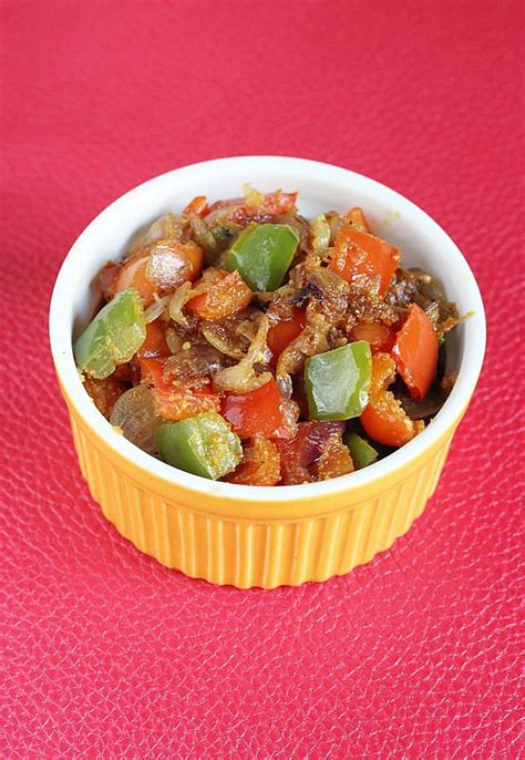 capsicum fry recipe | Bell pepper stir fry - Swasthi's Recipes