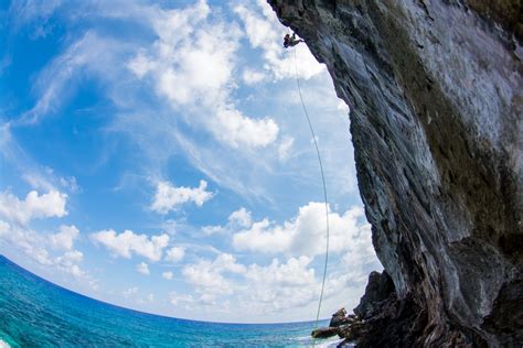 Climbing Cayman Brac - Open climb - Bluff Rappel - Cayman Brac Climbing ...