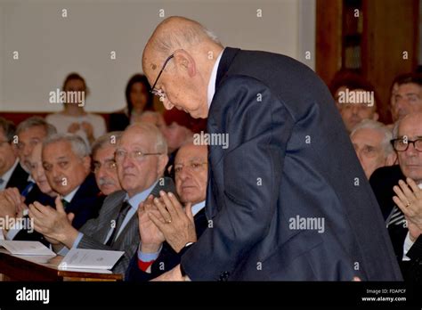 Naples, Italy. 29th Jan, 2016. Senator Giorgio Napolitano - eleventh ...