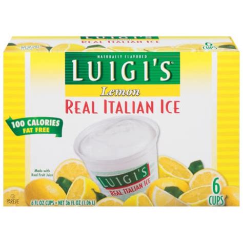 Luigi's® Lemon Italian Ice, 6 ct - Kroger