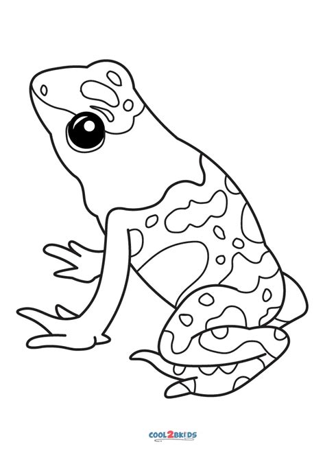 Free Printable Poison Dart Frog Coloring Pages For Kids