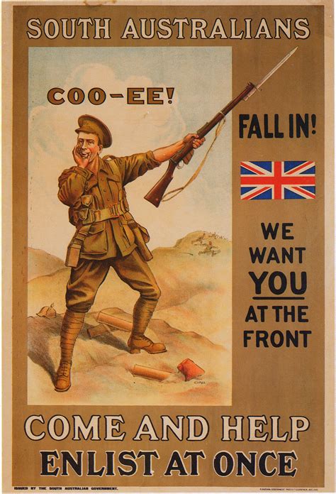 Coo-ee! : World War 1 recruiting poster | State Library of South Australia