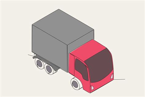 Color illustration of a top view of a truck 23976615 Vector Art at Vecteezy