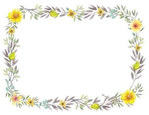 border template with yellow flowers 373341 vector art at vecteezy ...