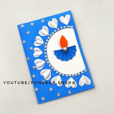 Diwali card making ideas easy / DIY Diwali greeting card / Beautiful ...