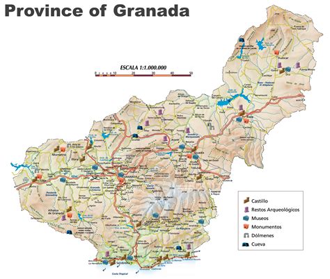 Province of Granada map - Ontheworldmap.com