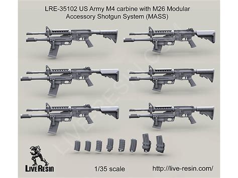 LRE35102 US Army M4 carbine with M26 Modular Accessory Shotgun System