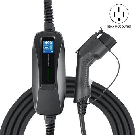 Lectron Lectron Level 2 240V 40A EV Charger w/ 18ft J1772 & NEMA 14-50 ...