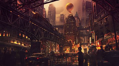 #night #artwork futuristic city science fiction concept art #cityscape ...