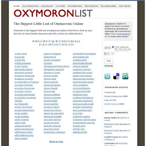 Oxymoron List — Funny Examples of Oxymorons (Oxymora) | Writing words ...