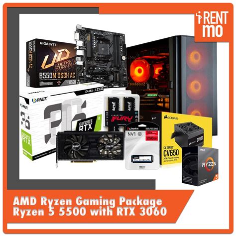 Ryzen 5 5500 x RTX 3060 - Gaming PC Build (CPU Only) - Buy, Rent, Pay ...