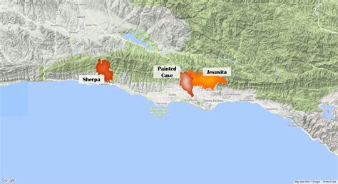 Santa Barbara Fire Evacuation Map - Maping Resources