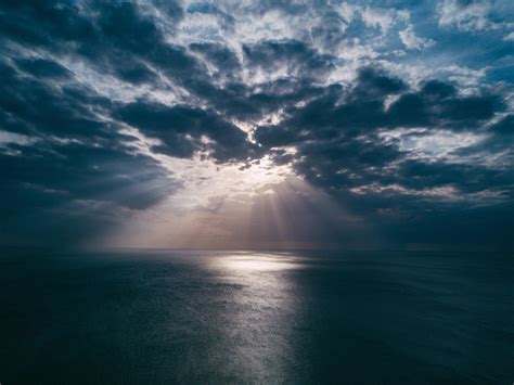 wallpaper sea, sky, clouds, light, horizon HD : Widescreen : High ...