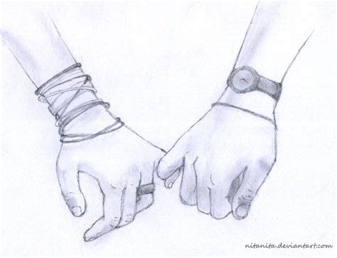 how to draw people holding hands - Google Search Couple Sketch, Cute ...