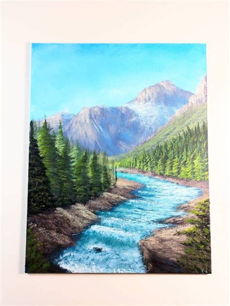 Acrylic mountains Canada acrylic landscapes landscapes art | Etsy