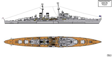 Royal Australian Navy 1944 Design Light Cruiser by Tzoli on DeviantArt