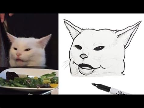 WHITE CAT MEME ~ How To Draw EASY! | Woman Yelling at a Cat | Know Your ...