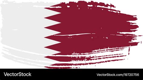 Qatar flag Royalty Free Vector Image - VectorStock