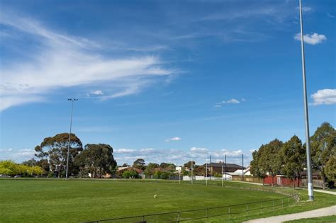 Premium Photo | Afl football oval australia