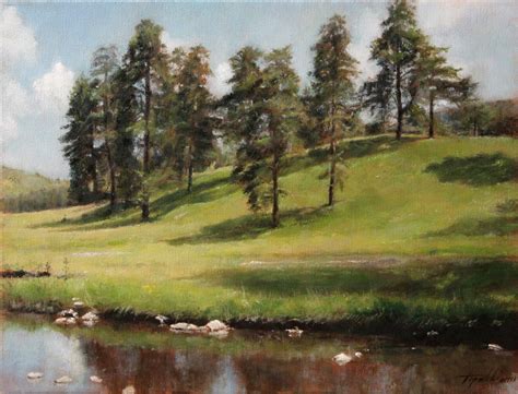 Mountain Hillside - Landscape Oil Painting - Fine Arts Gallery ...