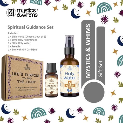 SPIRITUAL GUIDANCE GIFT SET (HOLY WATER + HOLY ANOINTING OIL + BIBLE ...