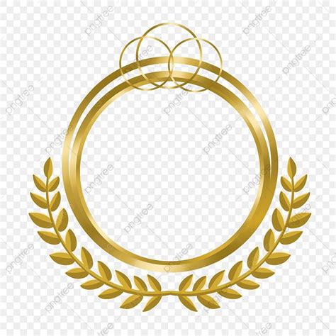 gold laurel wreath on transparent background png