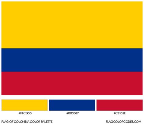 Colombia flag color codes